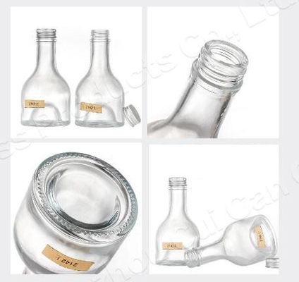 Transparent Round Empty Flint Food Glass Jar For Liquor Wine Vodka Tequila Bottle