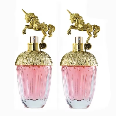 50ML 80ML High Quality Arabic Perfume Spray Bottle Round Atomizer Glass Spray Perfume Bottle With Silver Gold Lid