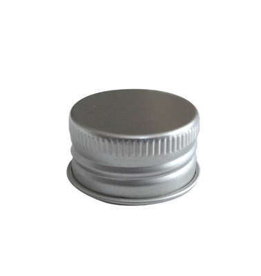 Φ28 Round Natural Color Threaded Aluminum Cap 28*15mm With PE Gasket Metal Threaded Cap Sealing Cover