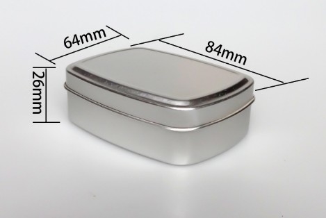 100ml Square Aluminum Box 84 * 64 * 26  Soap Tea Sugar Biscuit Packaging Metal Box