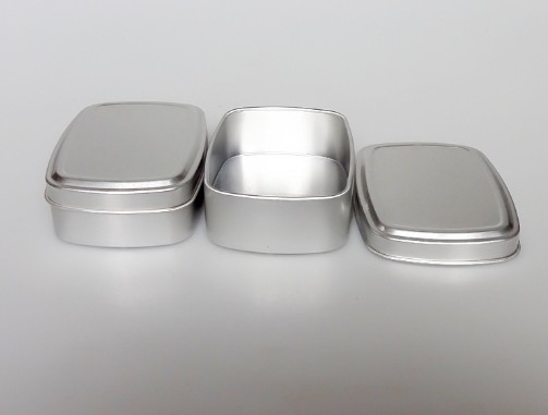 100ml Square Aluminum Box 84 * 64 * 26  Soap Tea Sugar Biscuit Packaging Metal Box