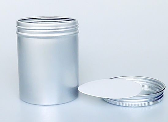 250ml 65*85 Silver Threaded Aluminum Can Flower Tea Tea Canister Snack Candy Beans Sealed Metal Storage Jar