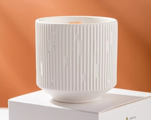 Custom Logo Decorative Nordic Small Custom Wholesale Empty Ceramic Candle Container Luxury Candle Jar Vessels