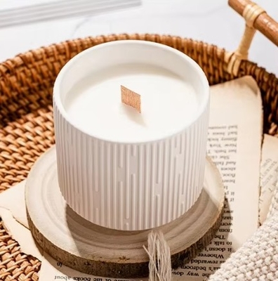 Custom Logo Decorative Nordic Small Custom Wholesale Empty Ceramic Candle Container Luxury Candle Jar Vessels