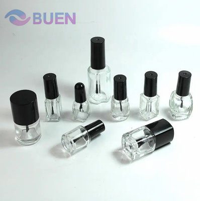 Glass Nail Polish Bottles 3ml 5ml 10ml 15ml 20ml Square Empty Nail Polish Glass Bottle With Brush