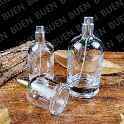 Custom Stickers  Clear Glass Perfume Bottle Labels Metal Silver Gold