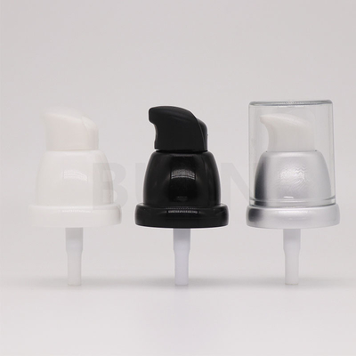 20mm White Arc Shoulder Plastic Treatment Pump With AS Transparent Half Cap