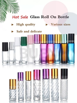 10ML Glass Roll On Bottle Essential Oil, Empty Roller Ball Bottles