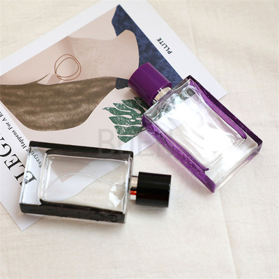 Cosmetic Packaging Glass Perfume Bottle With Color Plastic Cover Bayonet Climp13mm