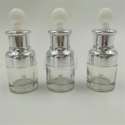 Recyclable Glass Dropper Bottle Transprent Clear Small 18mm Neck