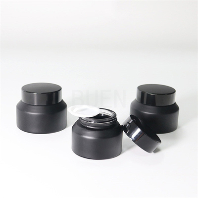 Oblique Shoulder Cream Glass Jars For Cosmetic Packaging 1oz