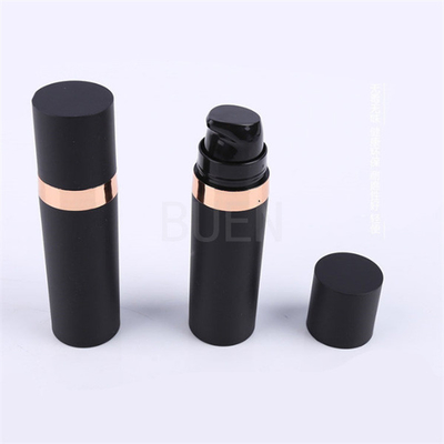 Black Acrylic Airless Cosmetic Bottle 30ml Matte Frosted SAN ABS With pump
