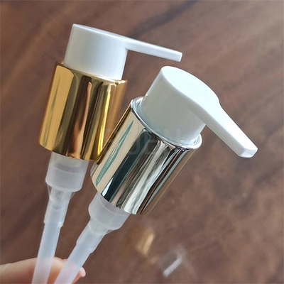 Aluminum Lids PP Plastic Treatment Pump , Customized Cosmetic Lotion Pump