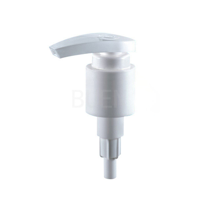 Liquid Ribbed Plastic Lotion Pump Non Spill 24mm Dispenser Pump