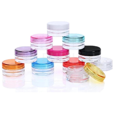 PS Acrylic Plastic Cosmetic Jars Packaging 25g Round Hot Stamping