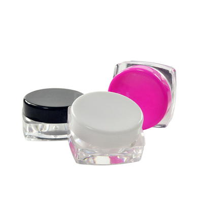 PS Acrylic Plastic Cosmetic Jars Packaging 25g Round Hot Stamping