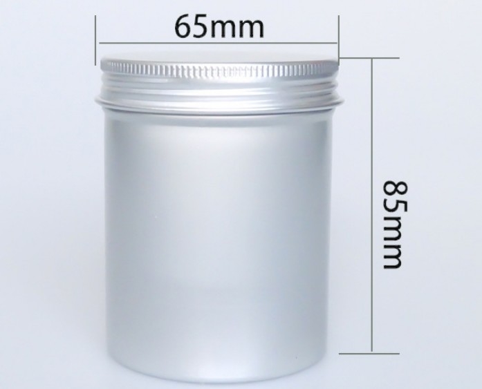 250ml 65*85 Silver Threaded Aluminum Can Flower Tea Tea Canister Snack Candy Beans Sealed Metal Storage Jar
