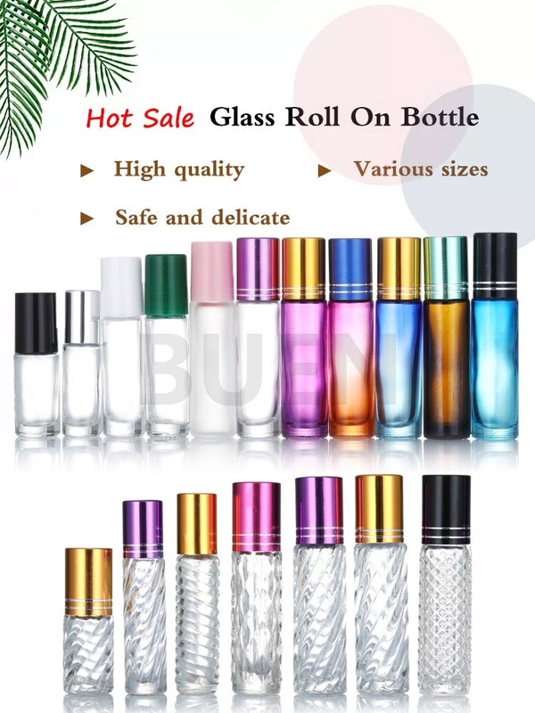 10ML Glass Roll On Bottle Essential Oil, Empty Roller Ball Bottles