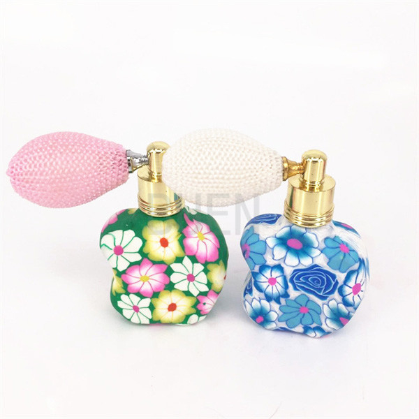 Easy Carry Small Glass Perfume Bottles Handmade Soft Ceramic Shaped