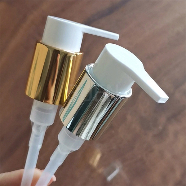Aluminum Lids PP Plastic Treatment Pump , Customized Cosmetic Lotion Pump