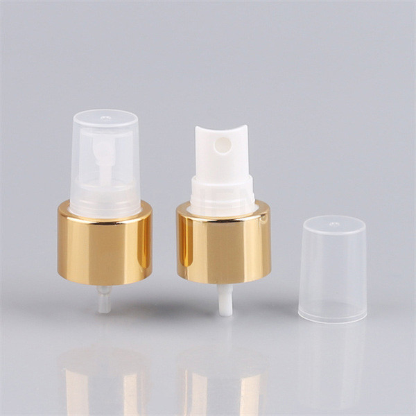 Transparent Cap Plastic Mist Sprayer , Light Gold 20 410 pump