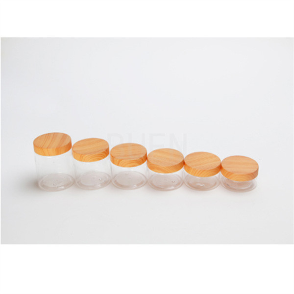 Eco Plastic Cosmetic Jars Skincare Cosmetic Cream Containers Bamboo